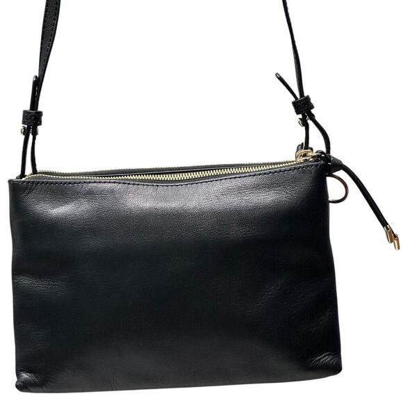 TED BAKER Daniibar Double Zip Leather Crossbody Bag In Black - Picture 4 of 15